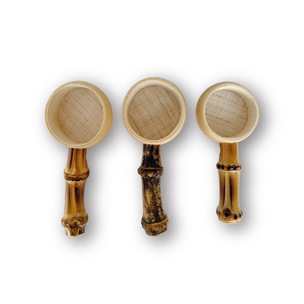 Bamboo tea strainer – traditional Korean filter with fine mesh for loose leaf tea
